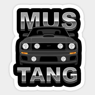 Black Mus Tang American Muscle Vehicle 2009 GT Sticker